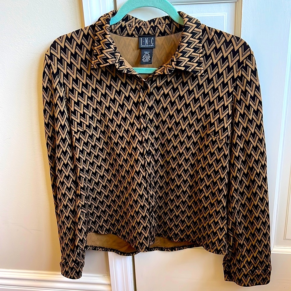 Inc medium contemporary button down shirt
